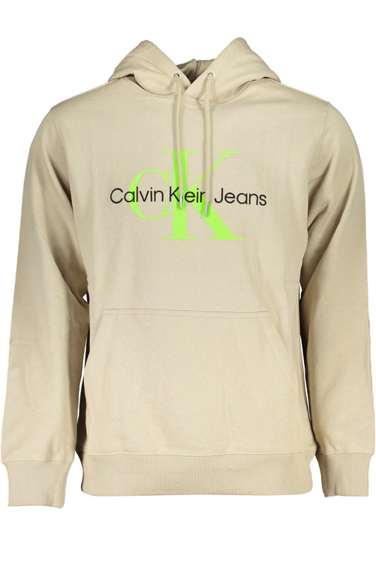 CALVIN KLEIN MEN'S BEIGE ZIPLESS SWEATSHIRT-0